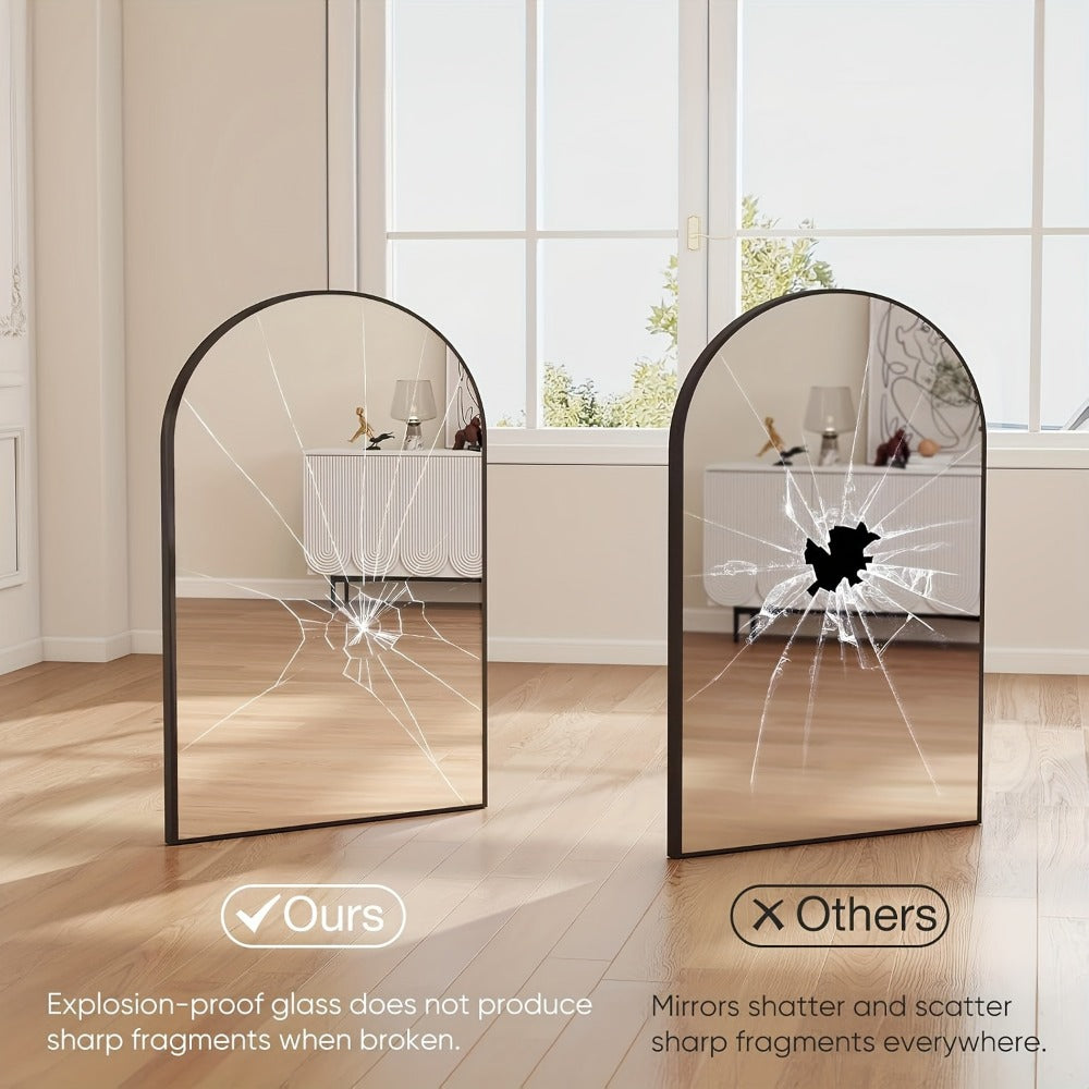 Wall-Mounted Metal Wall Mirror, Bathroom Vanity Mirror for Dressing and Daily Routines detail image - detail view 17
