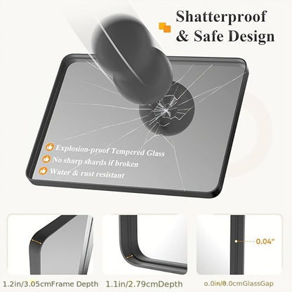 Wall-Mounted Metal Wall Mirror, Decorative Wall Mirror for Entryway detail image