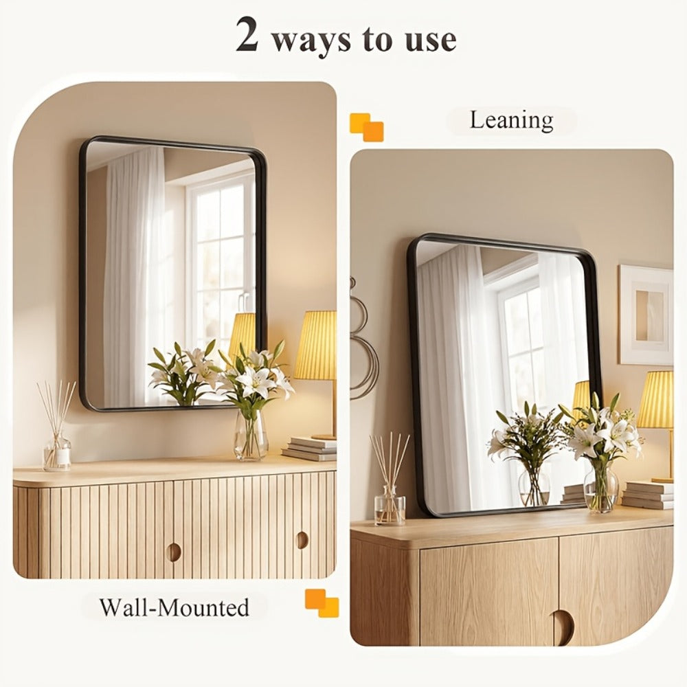 Wall-Mounted Metal Wall Mirror, Decorative Wall Mirror for Entryway detail image - detail view 7