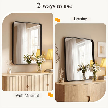 Wall-Mounted Metal Wall Mirror, Decorative Wall Mirror for Entryway detail image - detail view 7