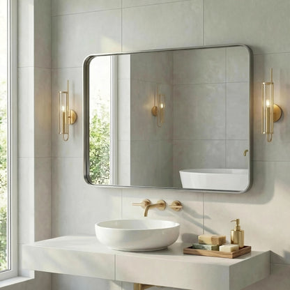 Wall Mirror shown in the Silvery, 16*20 option
