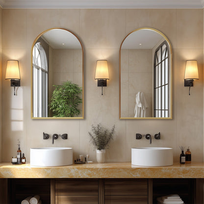 Wall-Mounted Metal Wall Mirror, Decorative Wall Mirror for Bathroom detail image - detail view 12