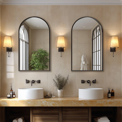 Wall-Mounted Metal Wall Mirror, Decorative Wall Mirror for Bathroom detail image - detail view 6