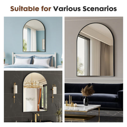 Wall-Mounted Metal Wall Mirror, Decorative Wall Mirror for Bathroom detail image - detail view 8