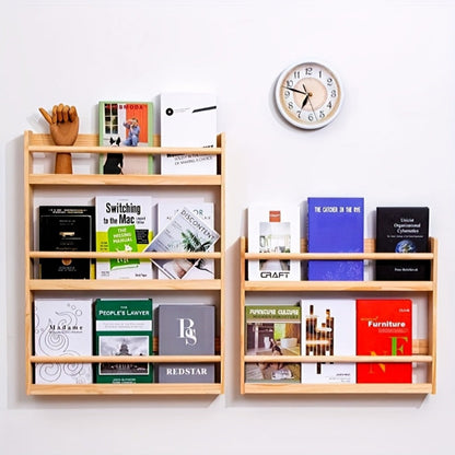 Wall-Mounted Narrow Bookshelf, Freestanding Bookcase for Organized Everyday Storage detail image - detail view 10