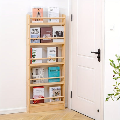 Wall-Mounted Narrow Bookshelf, Freestanding Bookcase for Organized Everyday Storage detail image - detail view 13