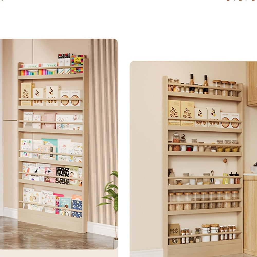 Wall-Mounted Narrow Bookshelf, Freestanding Bookcase for Organized Everyday Storage detail image - detail view 20