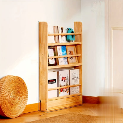 Wall-Mounted Narrow Bookshelf, Freestanding Bookcase for Organized Everyday Storage detail image - detail view 5