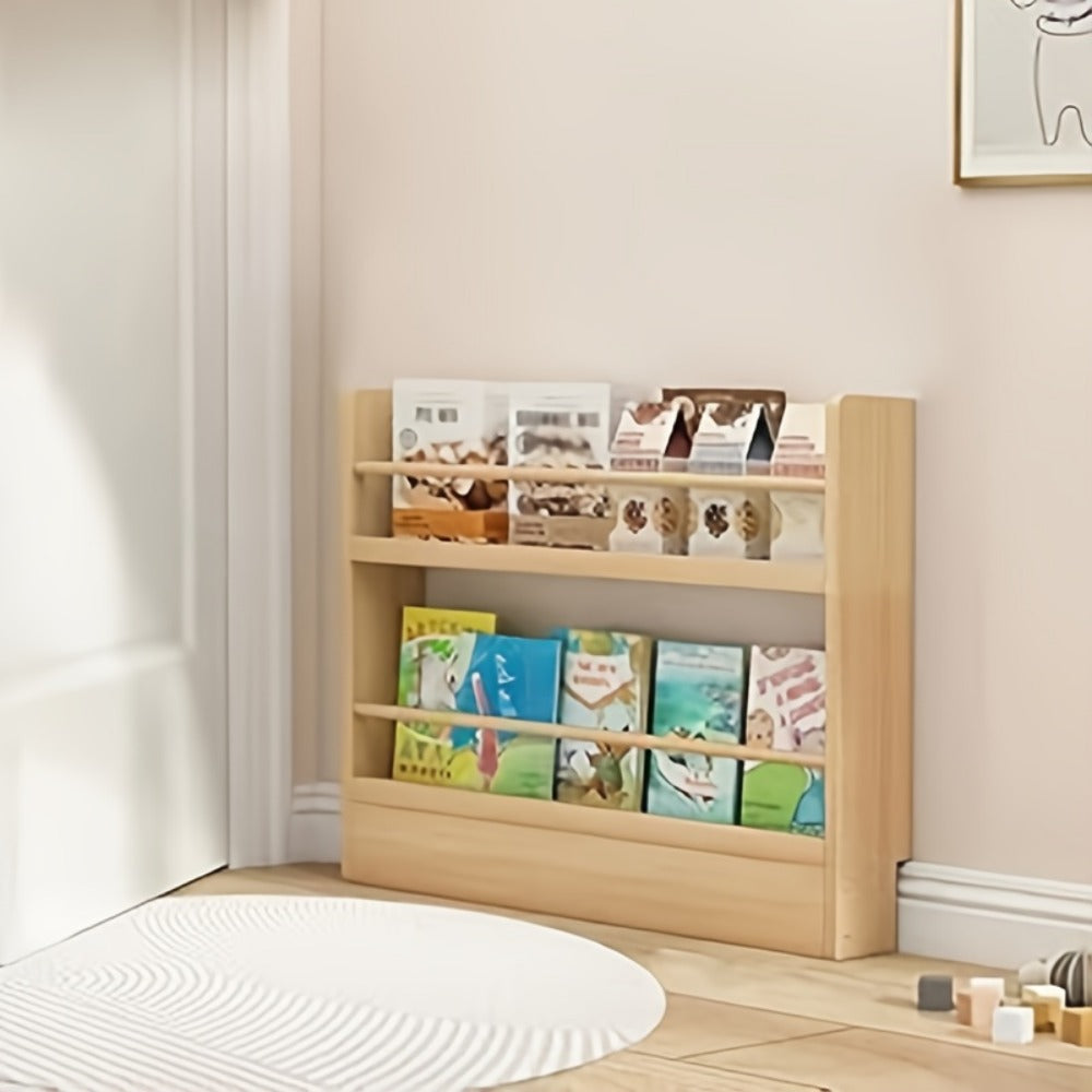 Wall-Mounted Narrow Bookshelf with Solid Wood Construction for Organized Everyday Storage detail image - detail view 13