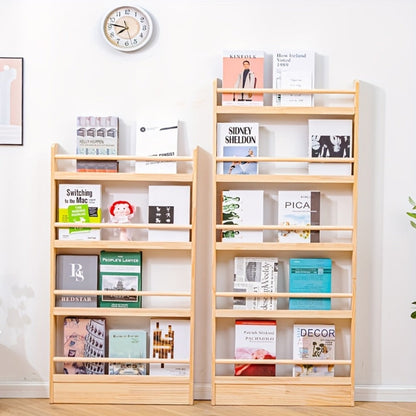 Wall-Mounted Narrow Bookshelf with Solid Wood Construction for Organized Everyday Storage detail image - detail view 19