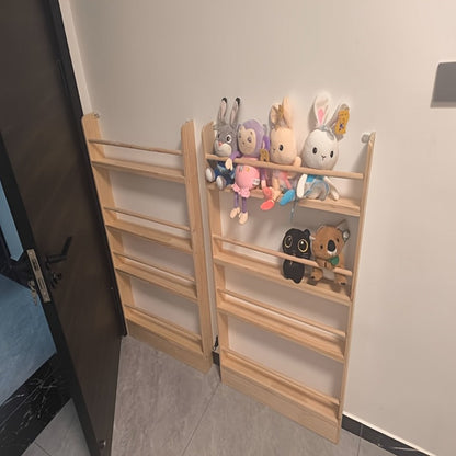 Wall-Mounted Narrow Bookshelf with Solid Wood Construction for Organized Everyday Storage detail image - detail view 21
