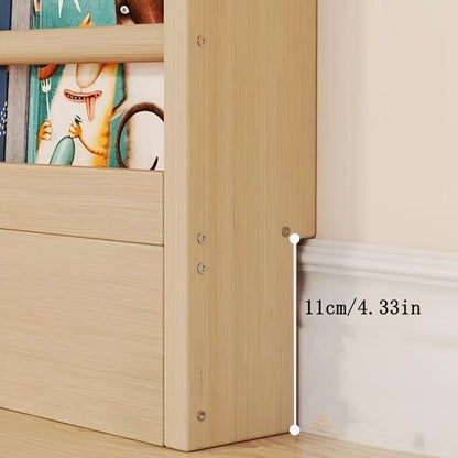 Wall-Mounted Narrow Bookshelf with Solid Wood Construction for Organized Everyday Storage detail image - detail view 6