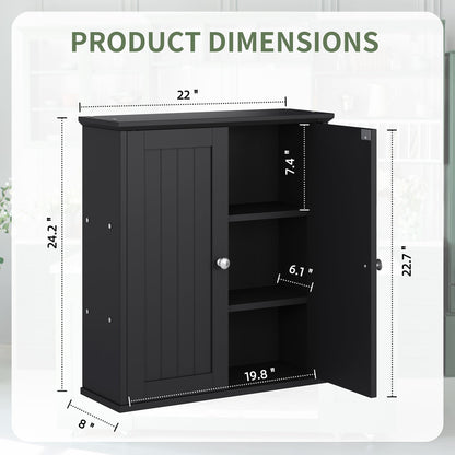 Wall Cabinet shown in the Black option