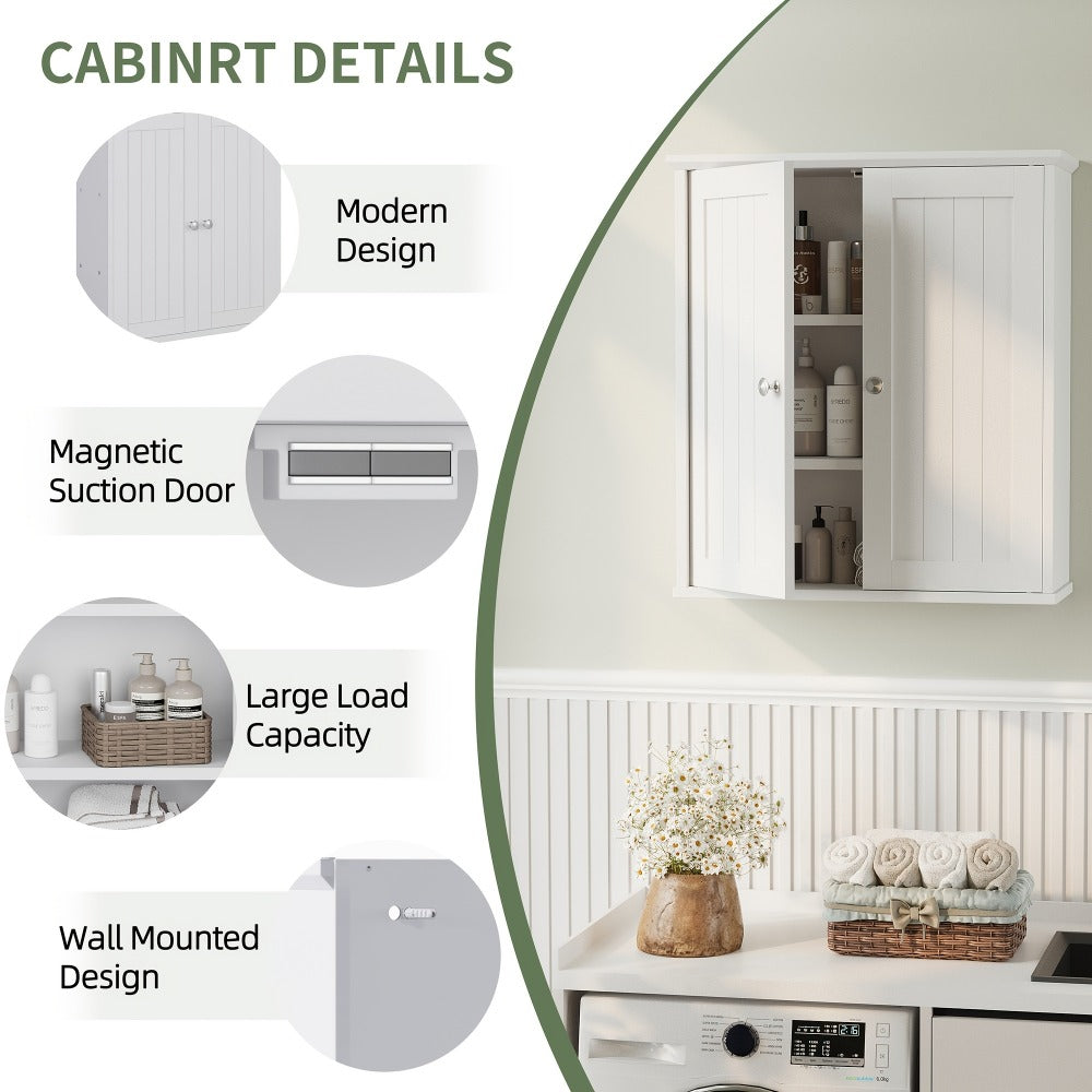 Wall-Mounted Wall Cabinet with Adjustable Shelves for Bathroom detail image - detail view 9