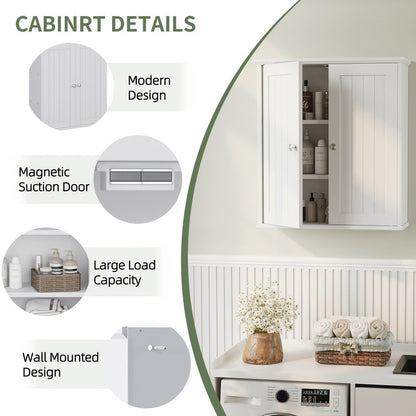 Wall-Mounted Wall Cabinet with Adjustable Shelves for Bathroom detail image - detail view 9