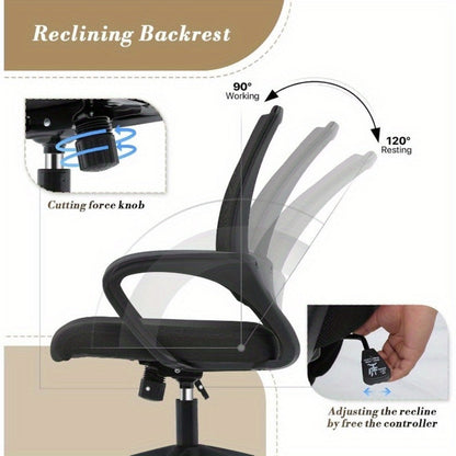 Wide Office Chair with Adjustable Height and Lumbar Support for Home Office detail image - detail view 6