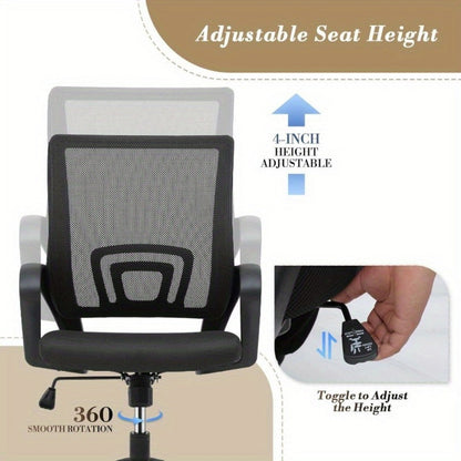 Wide Office Chair with Adjustable Height and Lumbar Support for Home Office detail image - detail view 8