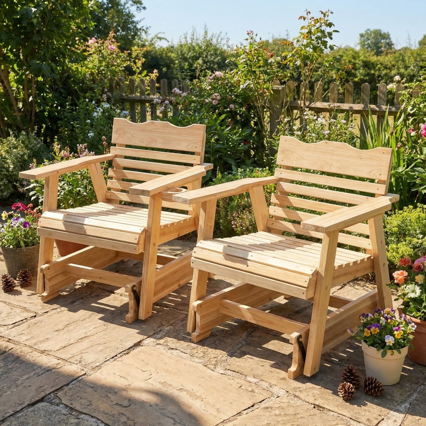 Patio Rocking Chair shown in the Natural option