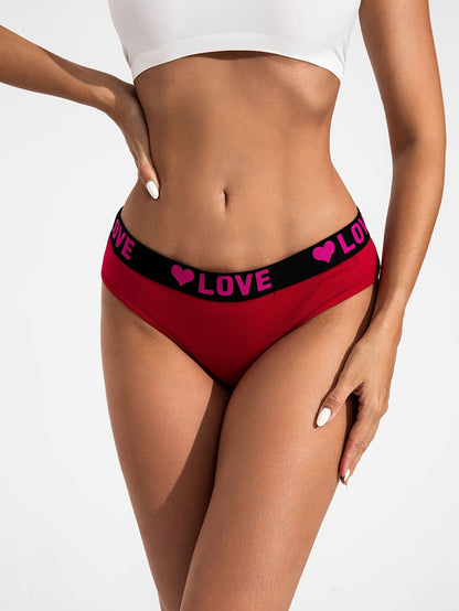 Women's 10-Pack Briefs - Heart Detail Everyday Comfort - Curve Fit detail image - detail view 10
