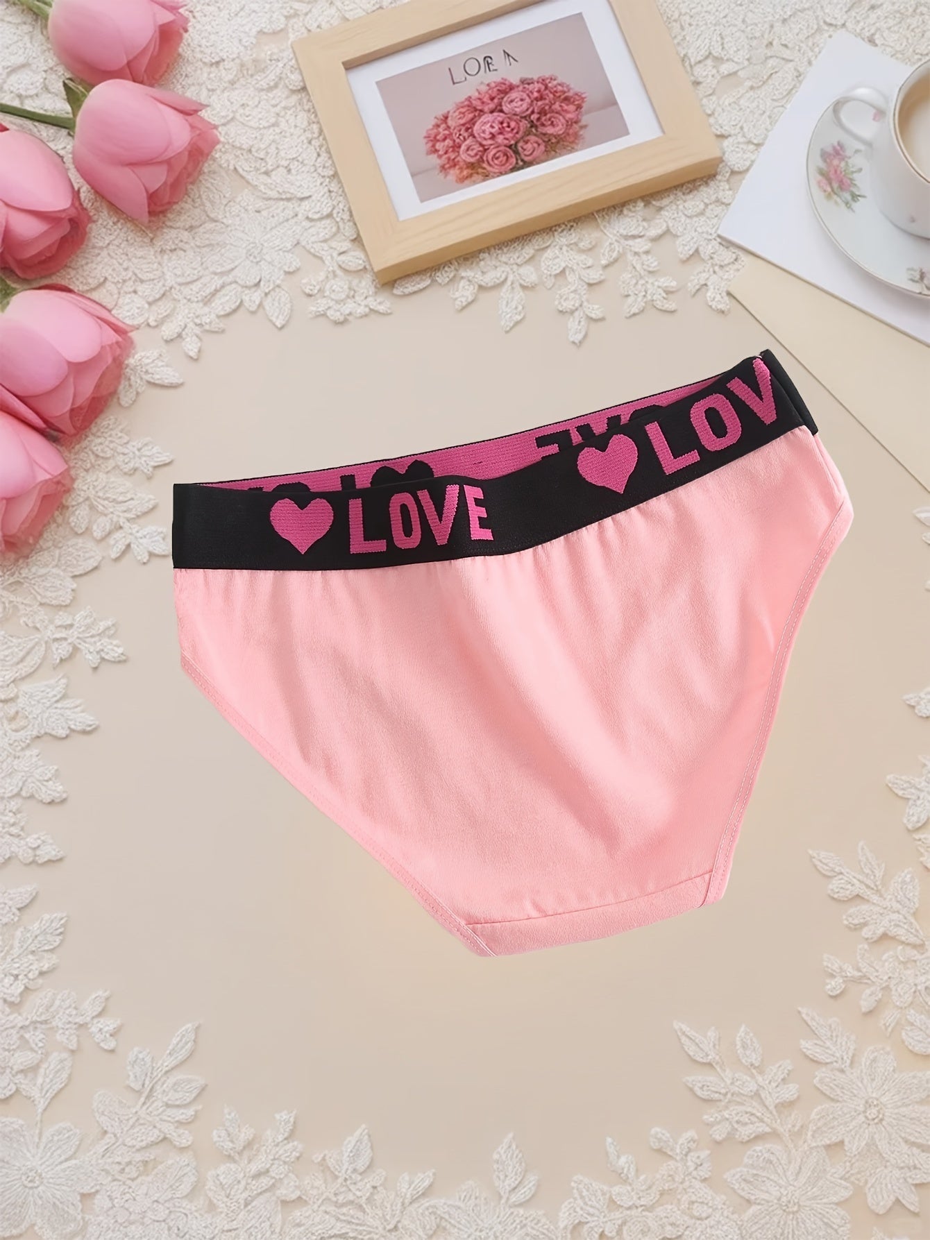 Women's 10-Pack Briefs - Heart Detail Everyday Comfort - Curve Fit detail image - detail view 9