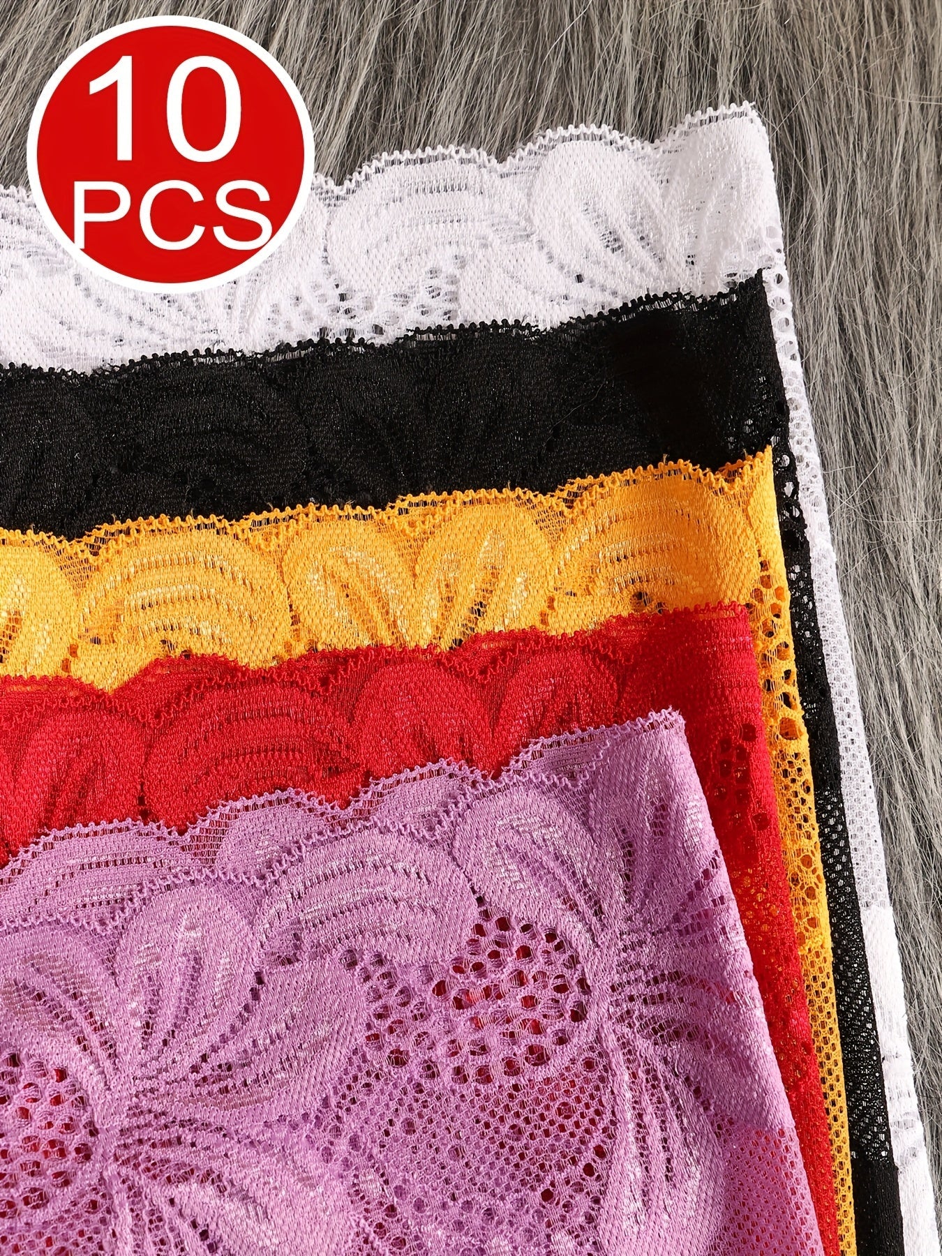 Women’s 10-Pack Briefs - Lace Detail Comfort Style 8261