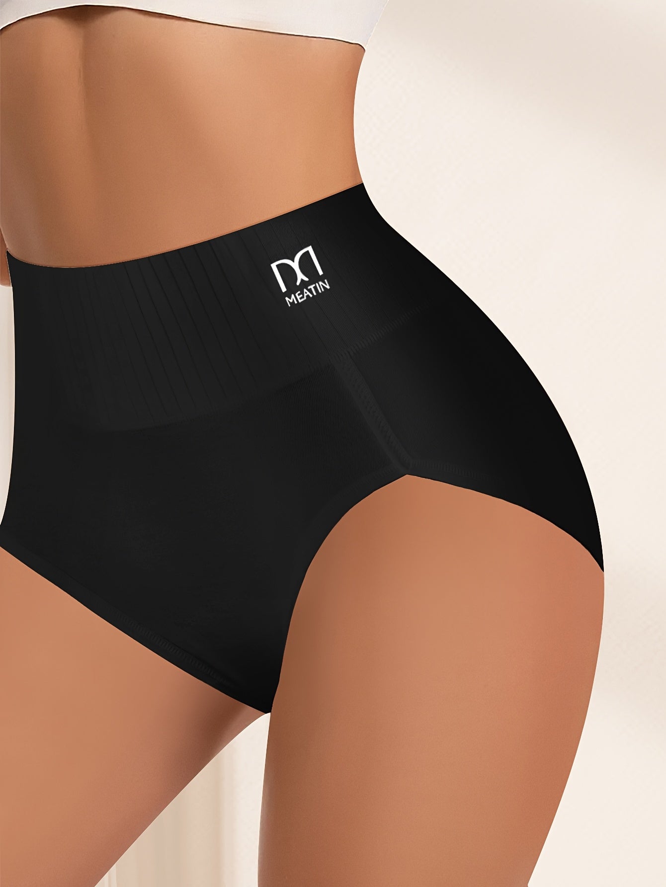 Women's 10-Pack High-Waist Briefs - Striped Everyday Comfort - Mixed colors