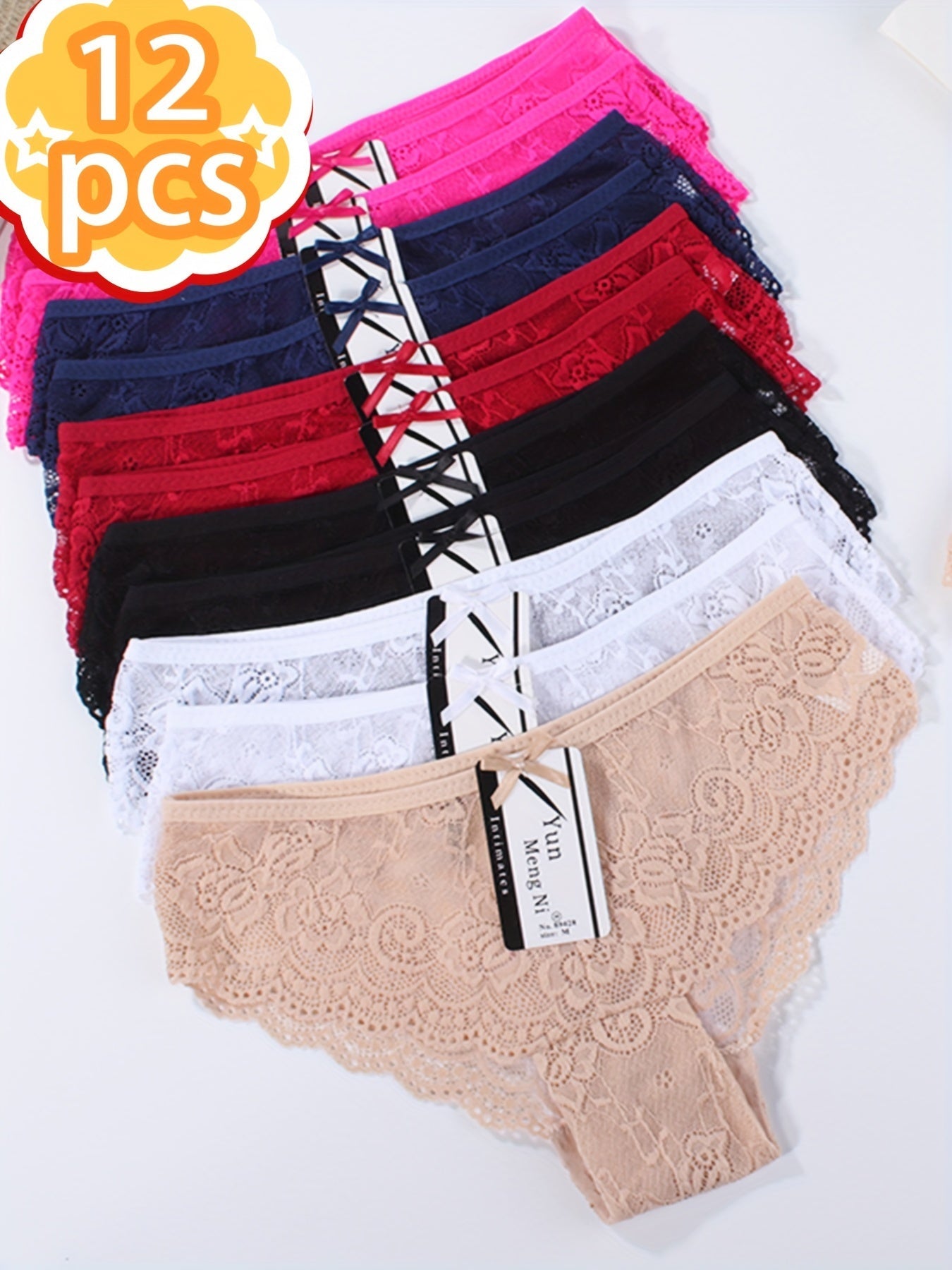 Women’s 12-Pack Briefs - Lace Detail Comfort
