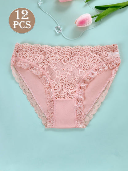 Women's 12-Pack Low-Rise Briefs - Lace Everyday Comfort