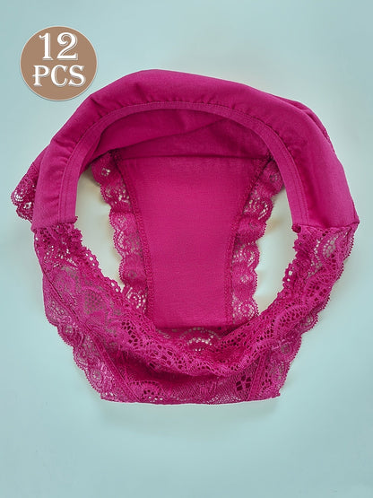 Women's 12-Pack Low-Rise Briefs - Lace Everyday Comfort