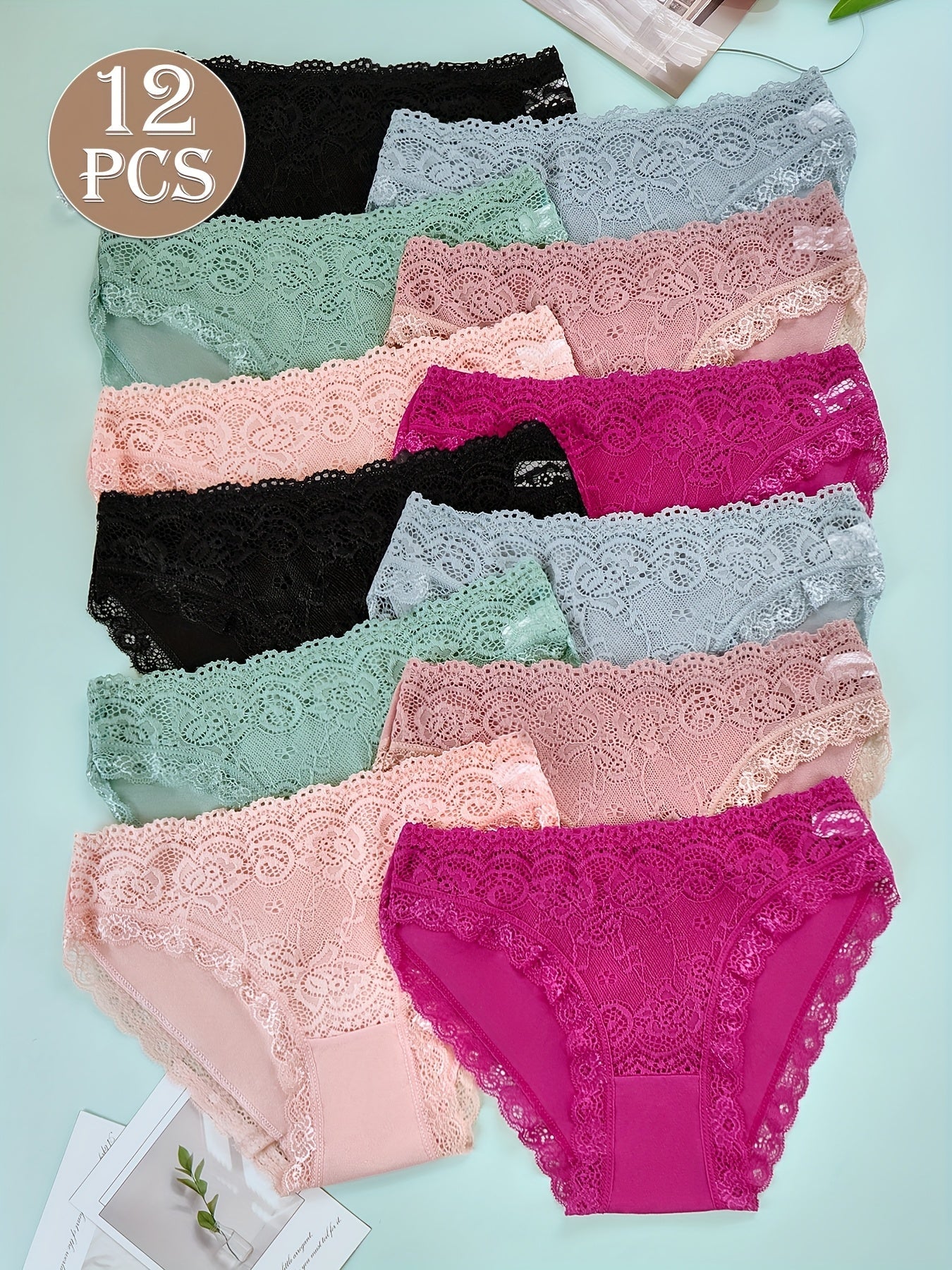 Women's 12-Pack Low-Rise Briefs - Lace Everyday Comfort