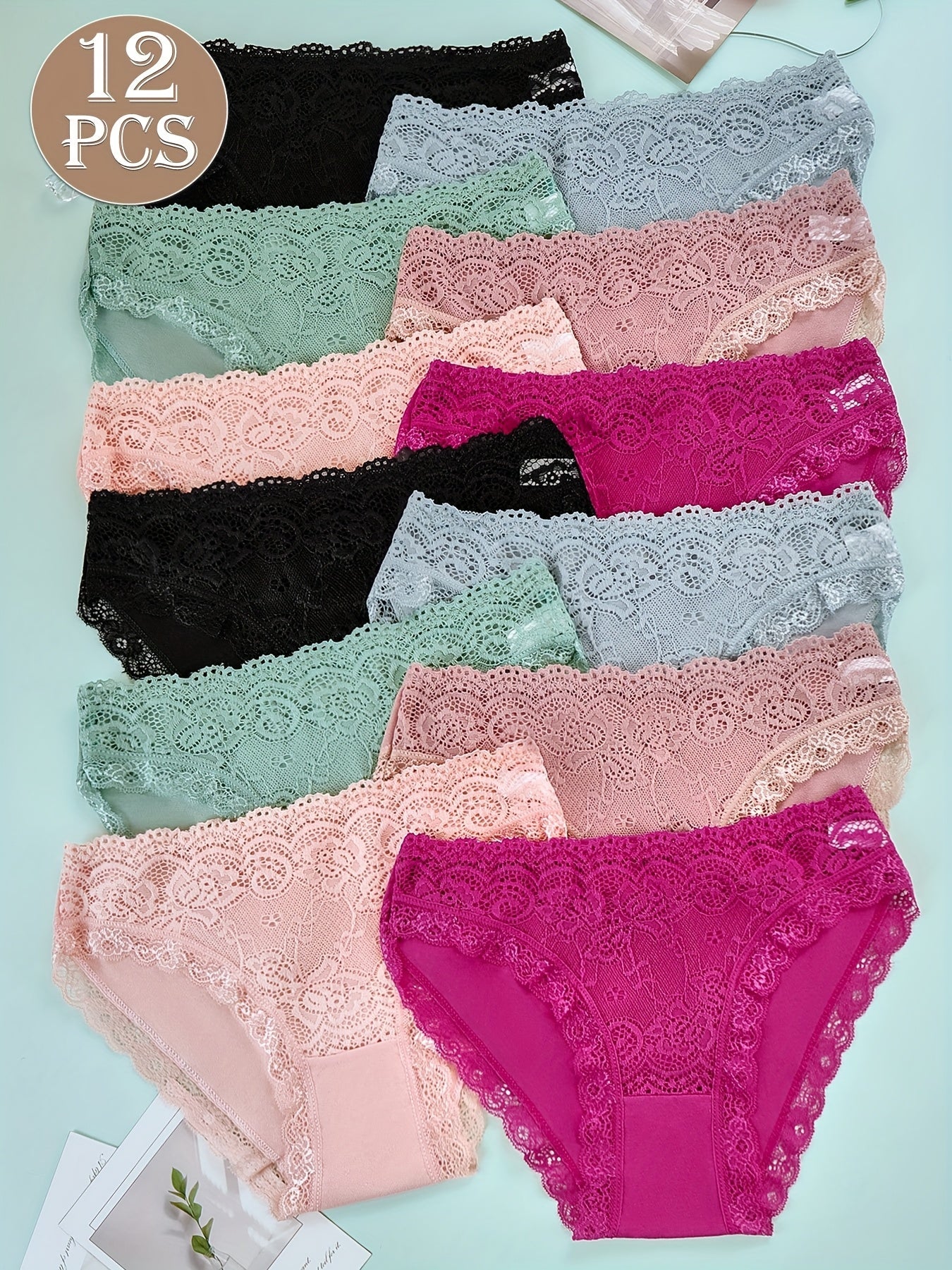 Women's 12-Pack Low-Rise Briefs - Lace Everyday Comfort