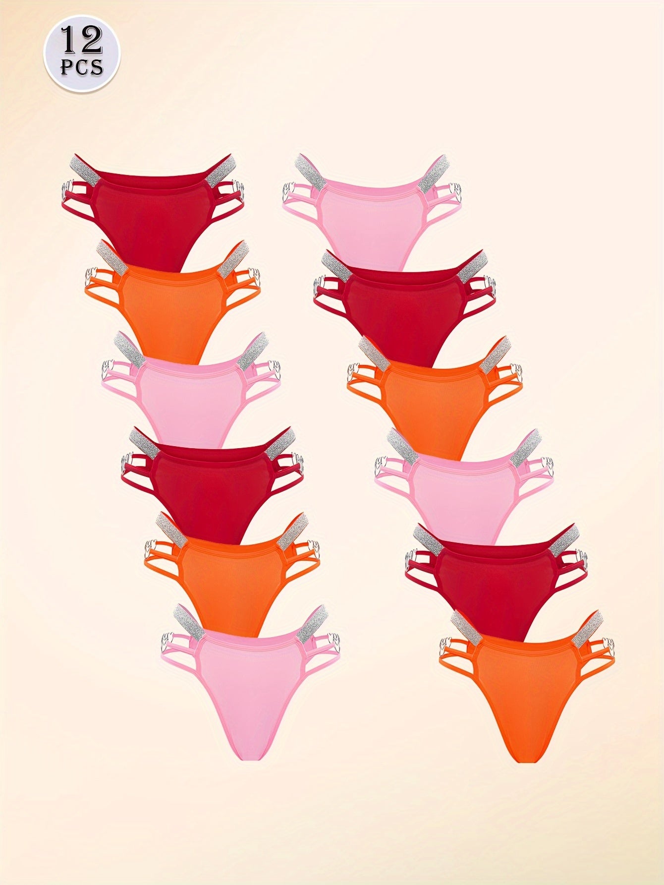 Women's 12-Pack Low-Rise Hipsters - Heart Detail Everyday Comfort