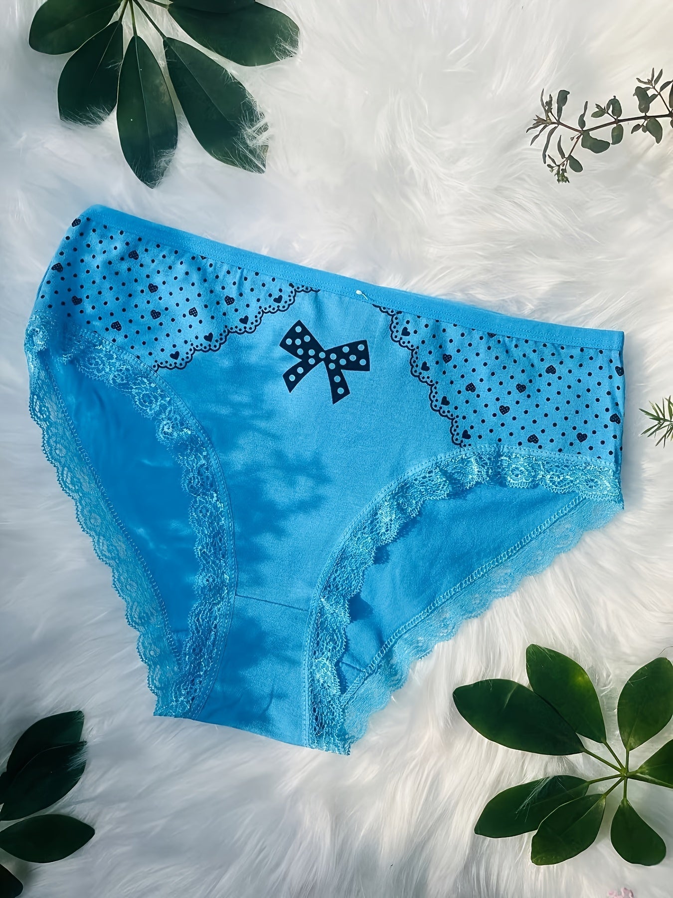 Women's 12-Pack Mid-Rise Briefs - Heart Detail Everyday Comfort - Curve Fit