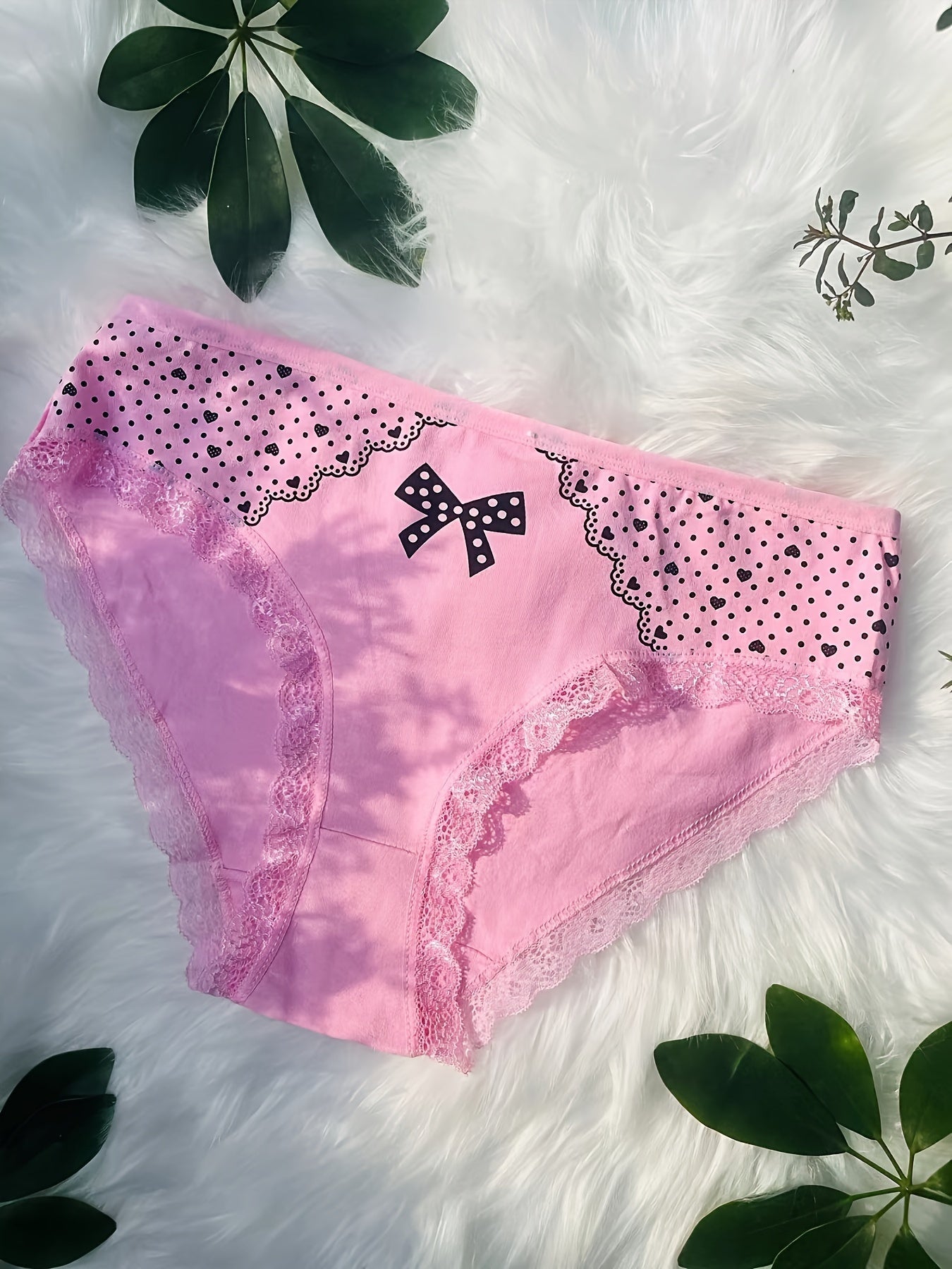 Women's 12-Pack Mid-Rise Briefs - Heart Detail Everyday Comfort - Curve Fit