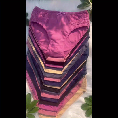 Women’s 18-Pack High-Waist Seamless Briefs - Lace Detail Comfort