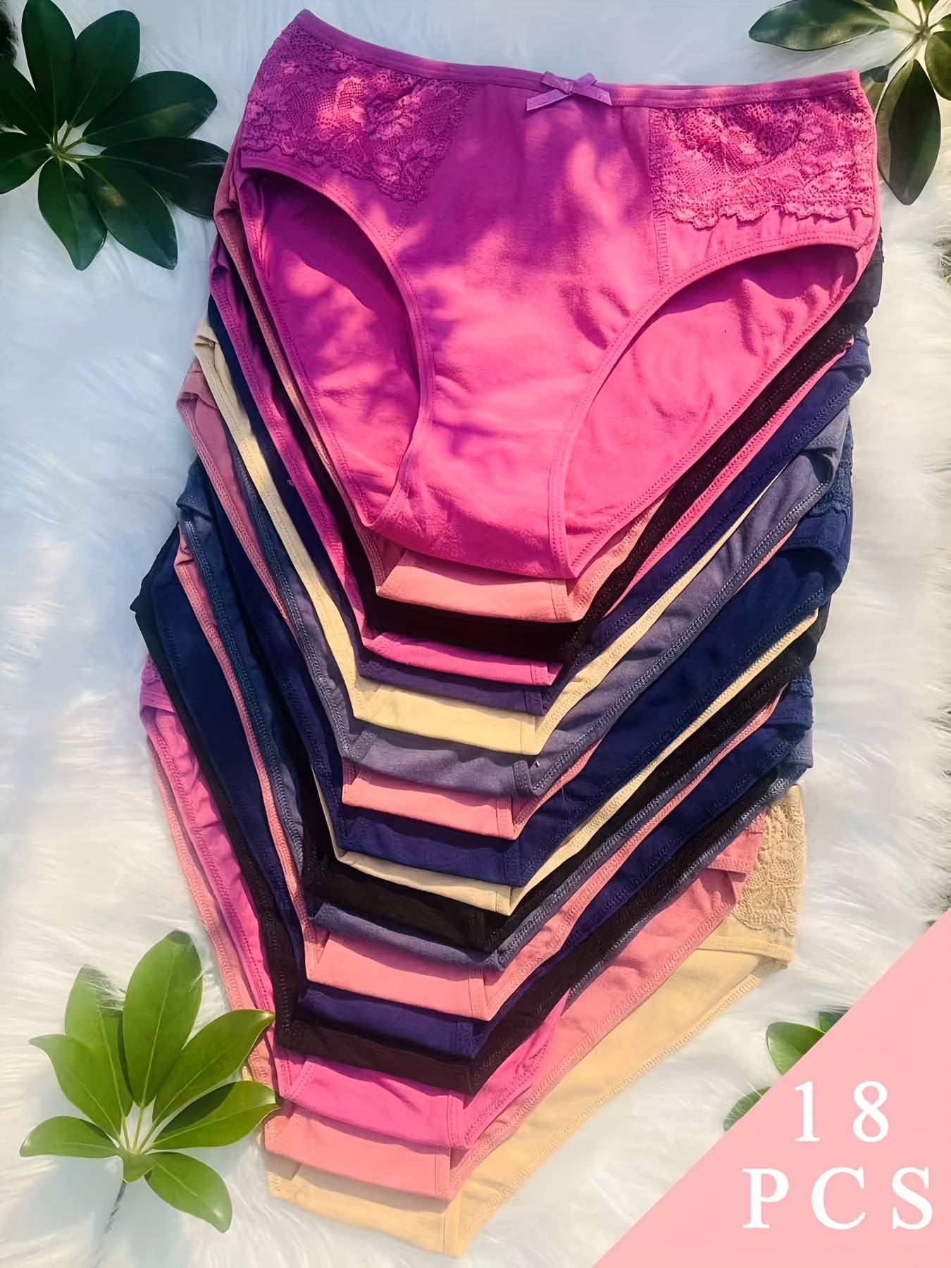 Women's Mixed colors Lace Floral High-Waist Underwear - product view 9
