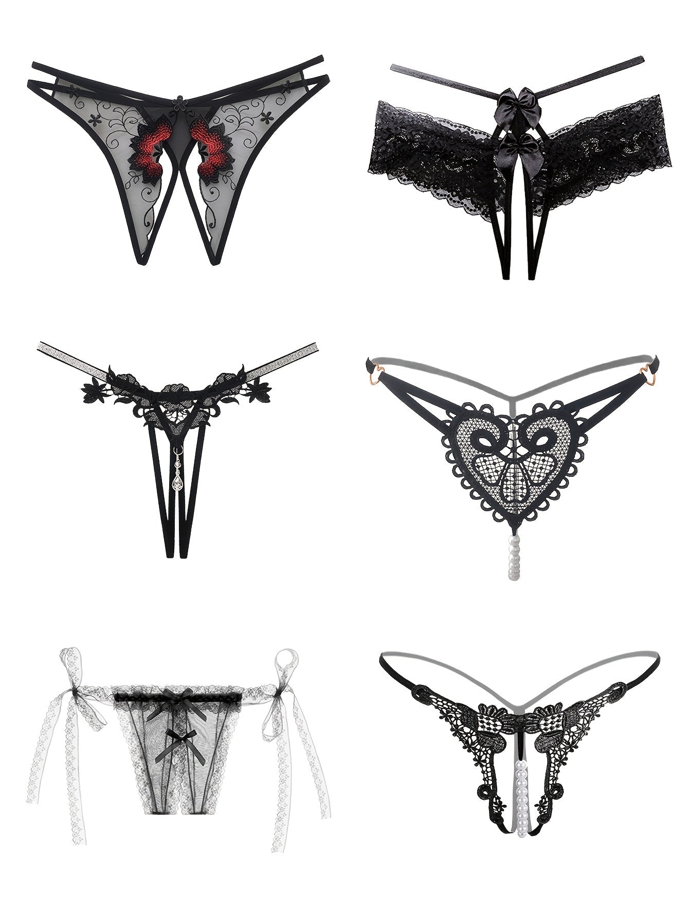 Women's 18-Pack Thongs - Embroidered Everyday Comfort detail image - detail view 12