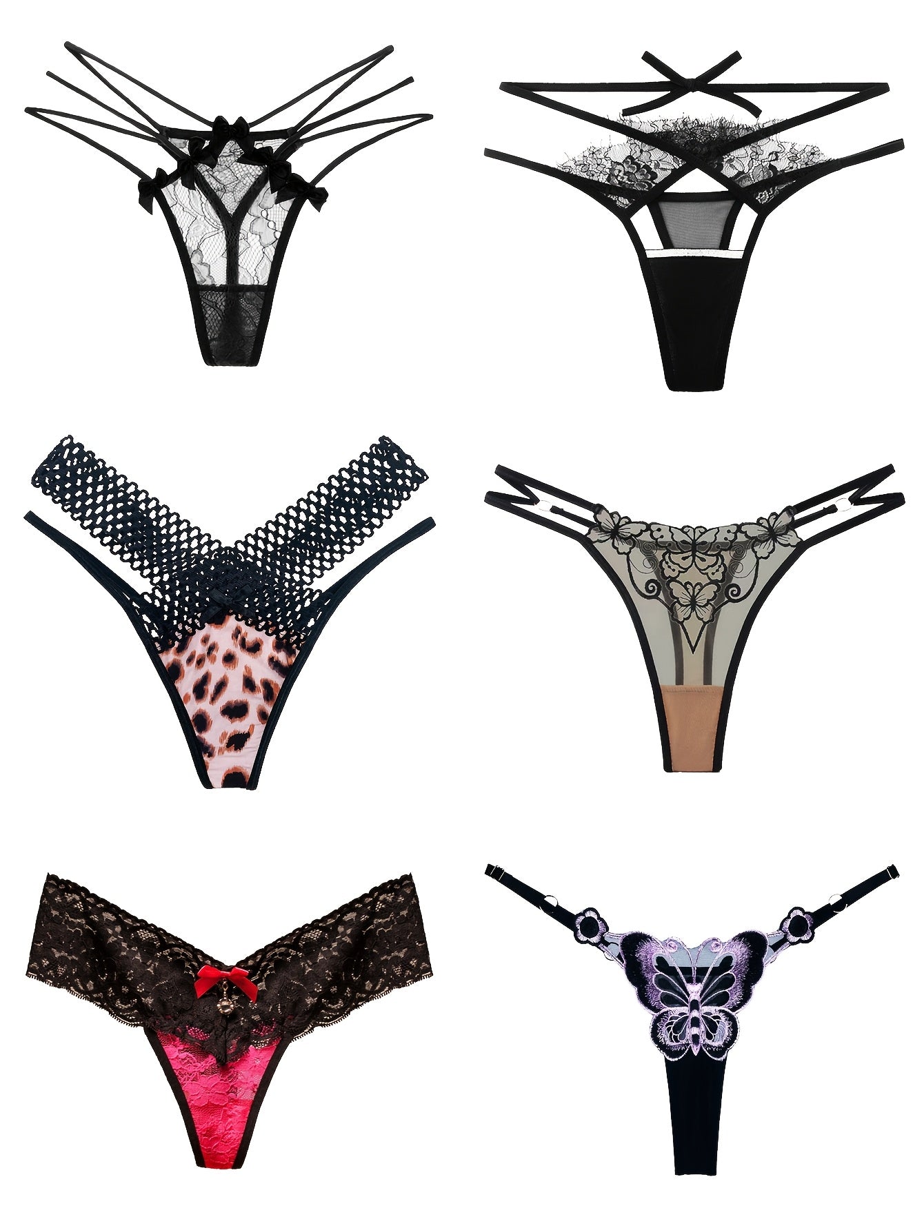 Women's 18-Pack Thongs - Embroidered Everyday Comfort detail image - detail view 4