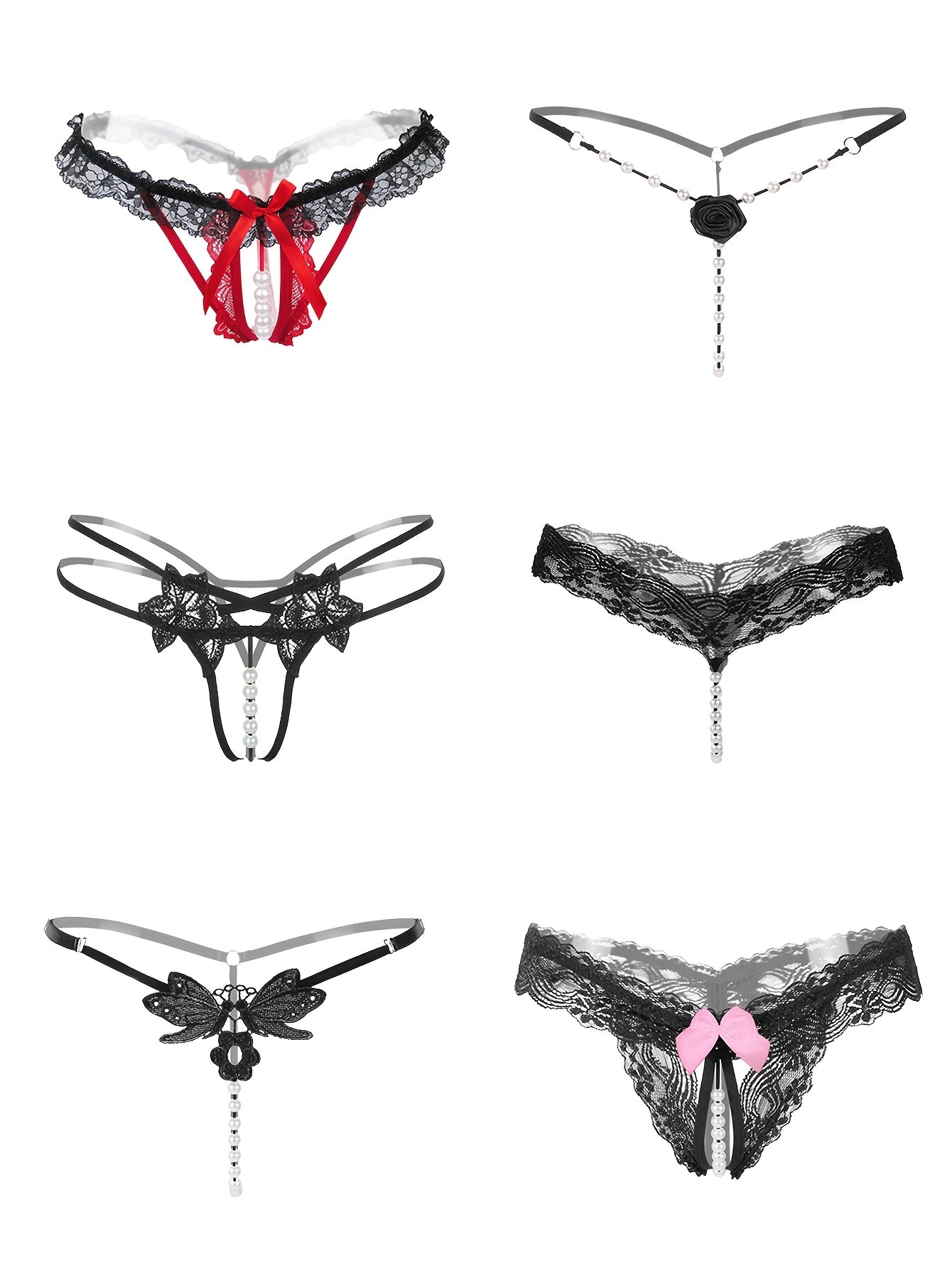 Women's 18-Pack Thongs - Embroidered Everyday Comfort detail image - detail view 6