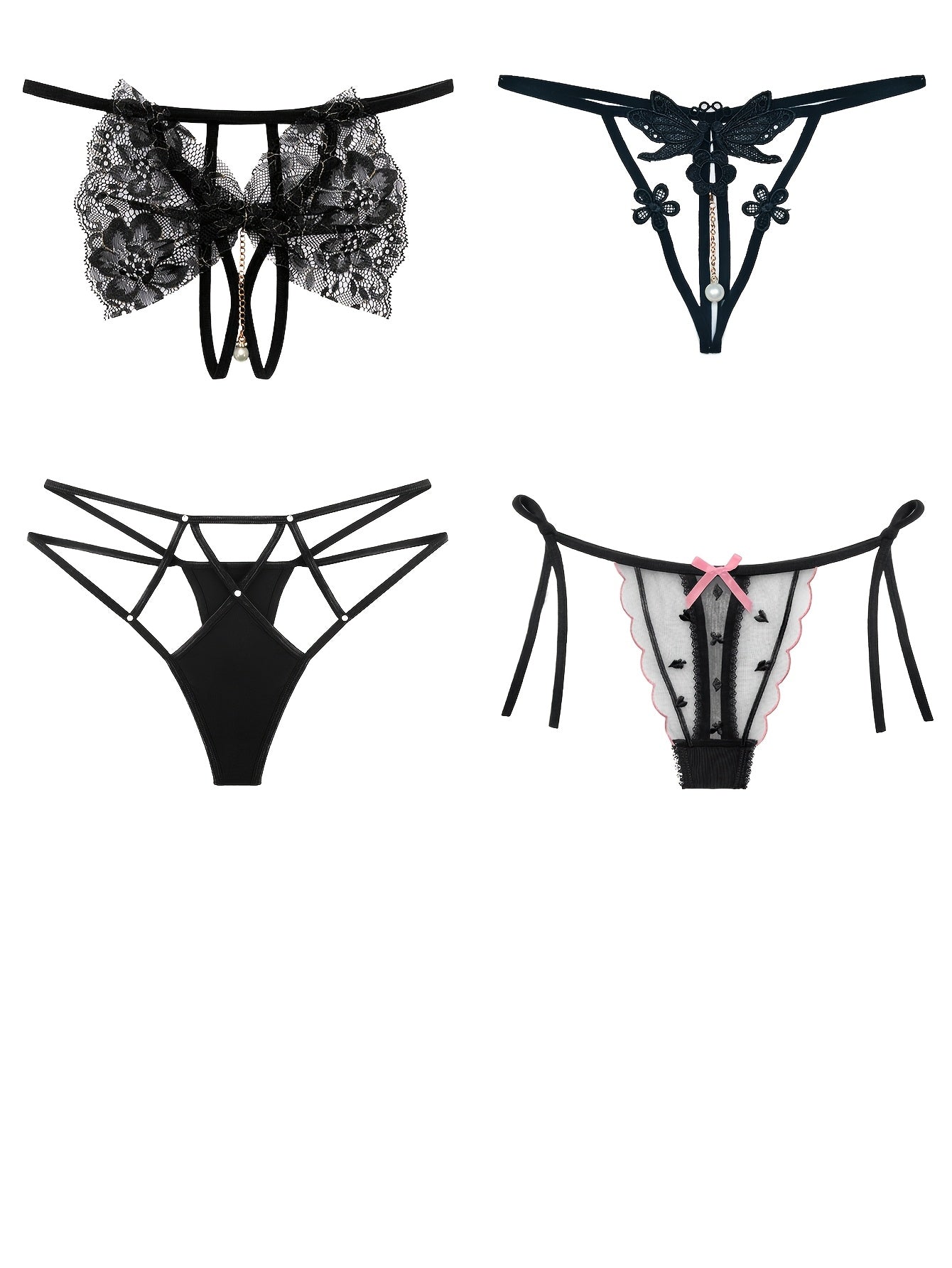 Women's 18-Pack Thongs - Embroidered Everyday Comfort detail image - detail view 7