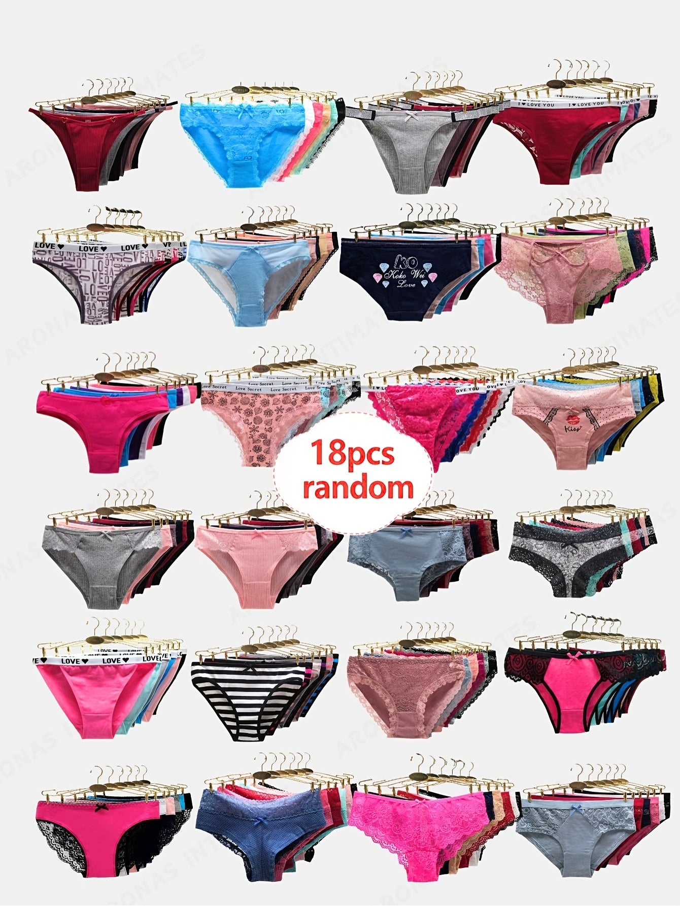 Women's 18-Pack Thongs - Lace Everyday Comfort