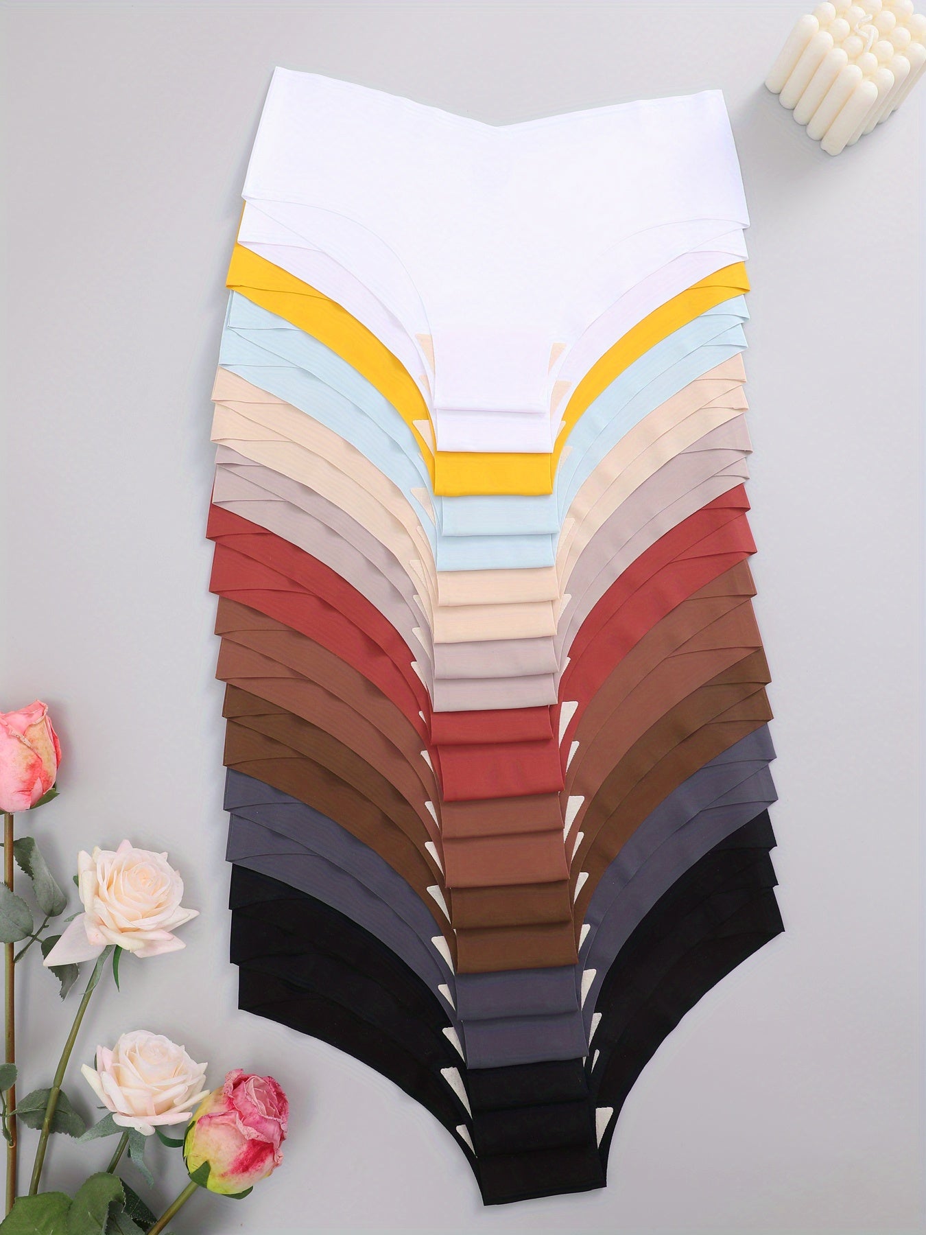 Women's 20-Pack High-Waist Seamless Briefs - Smooth No-Show Fit