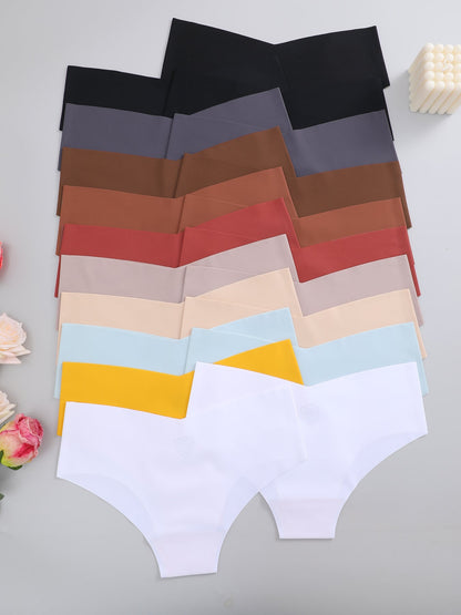 Women's 20-Pack High-Waist Seamless Briefs - Smooth No-Show Fit