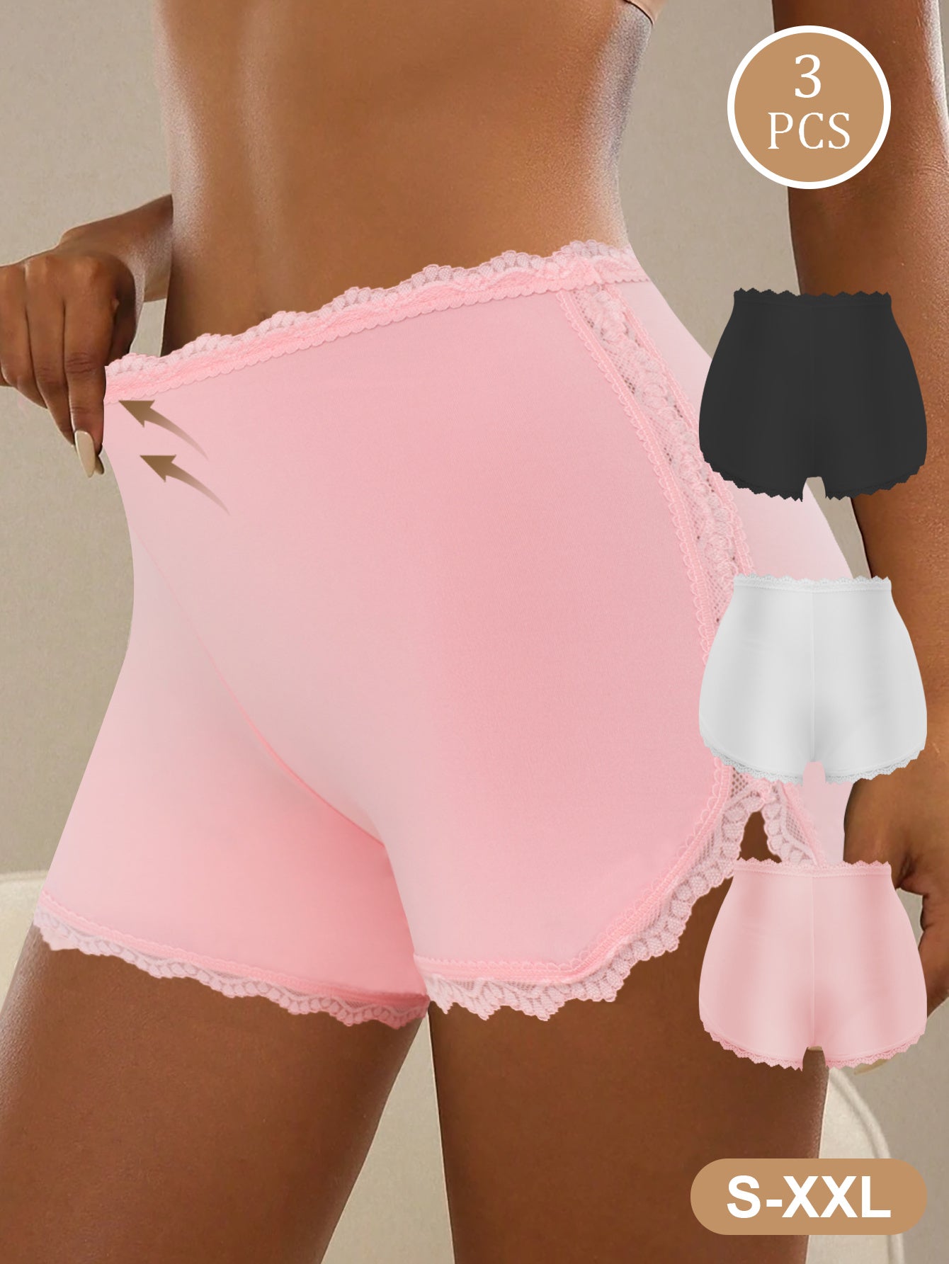 Women’s 3-Pack Boyshorts - Lace Detail Comfort