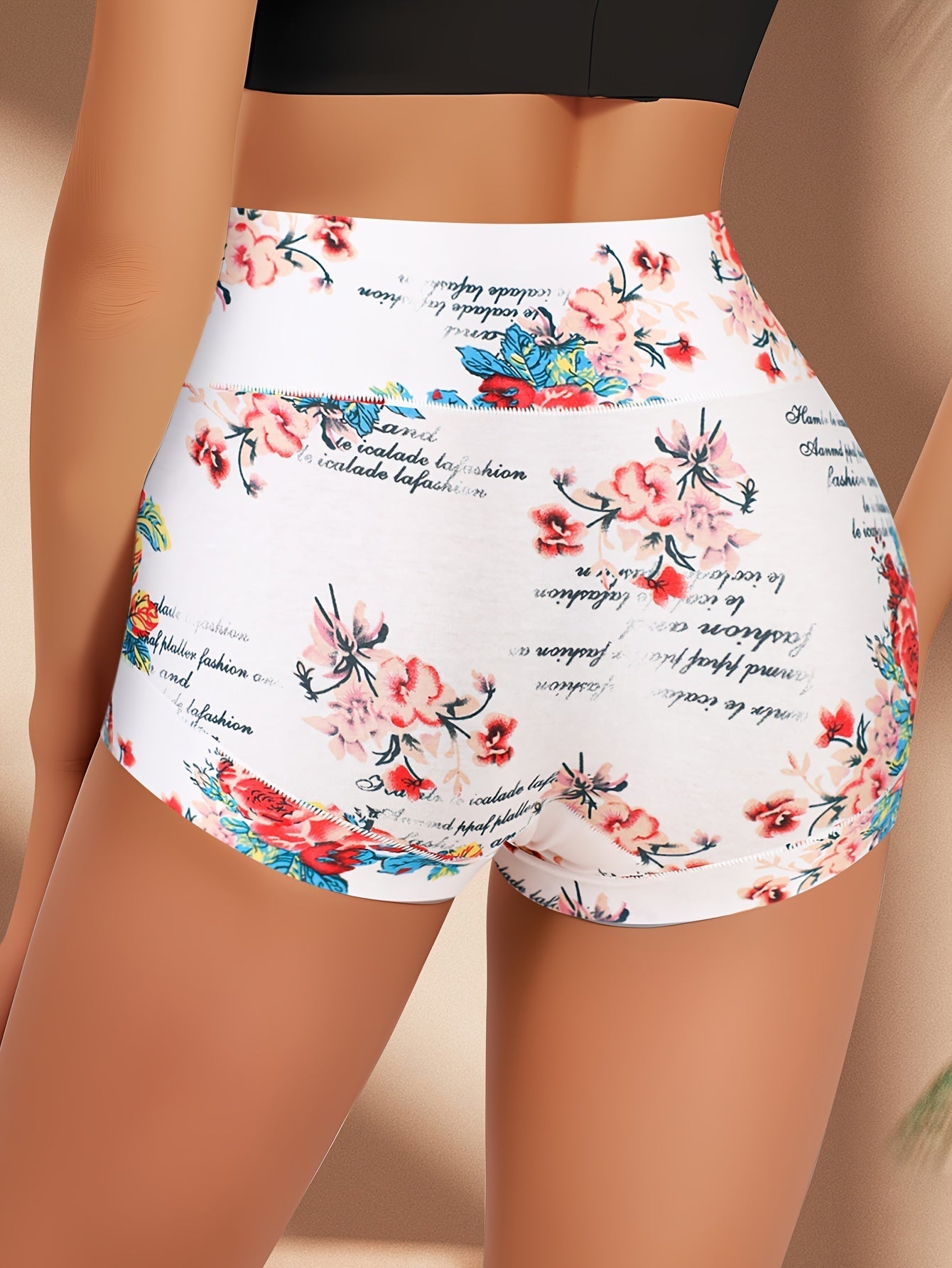 Women's 4-Pack Briefs - Floral Print Daily Comfort