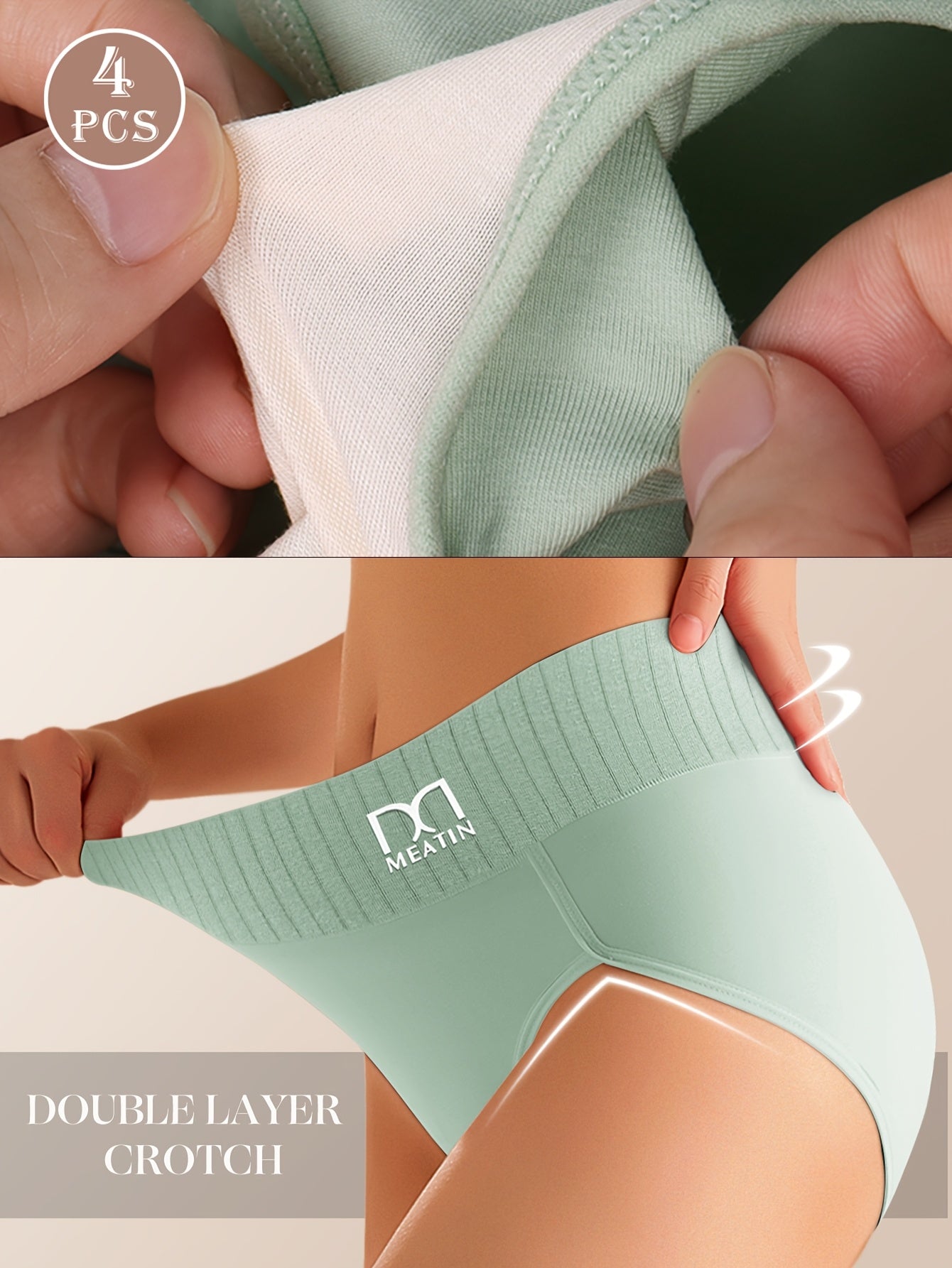 Women’s 4-Pack High-Waist Briefs - Breathable Daily Comfort