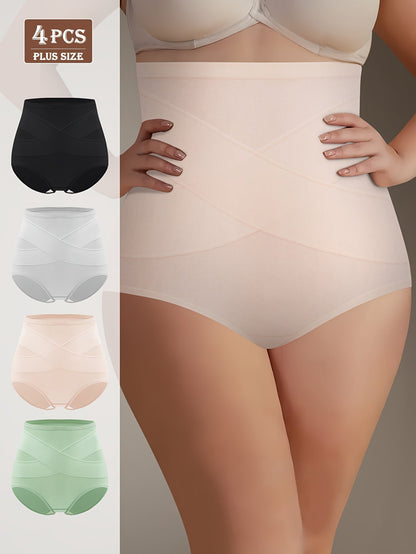 Women's 4-Pack High-Waist Briefs - Soft Plus Size Daily Comfort detail image - detail view 7