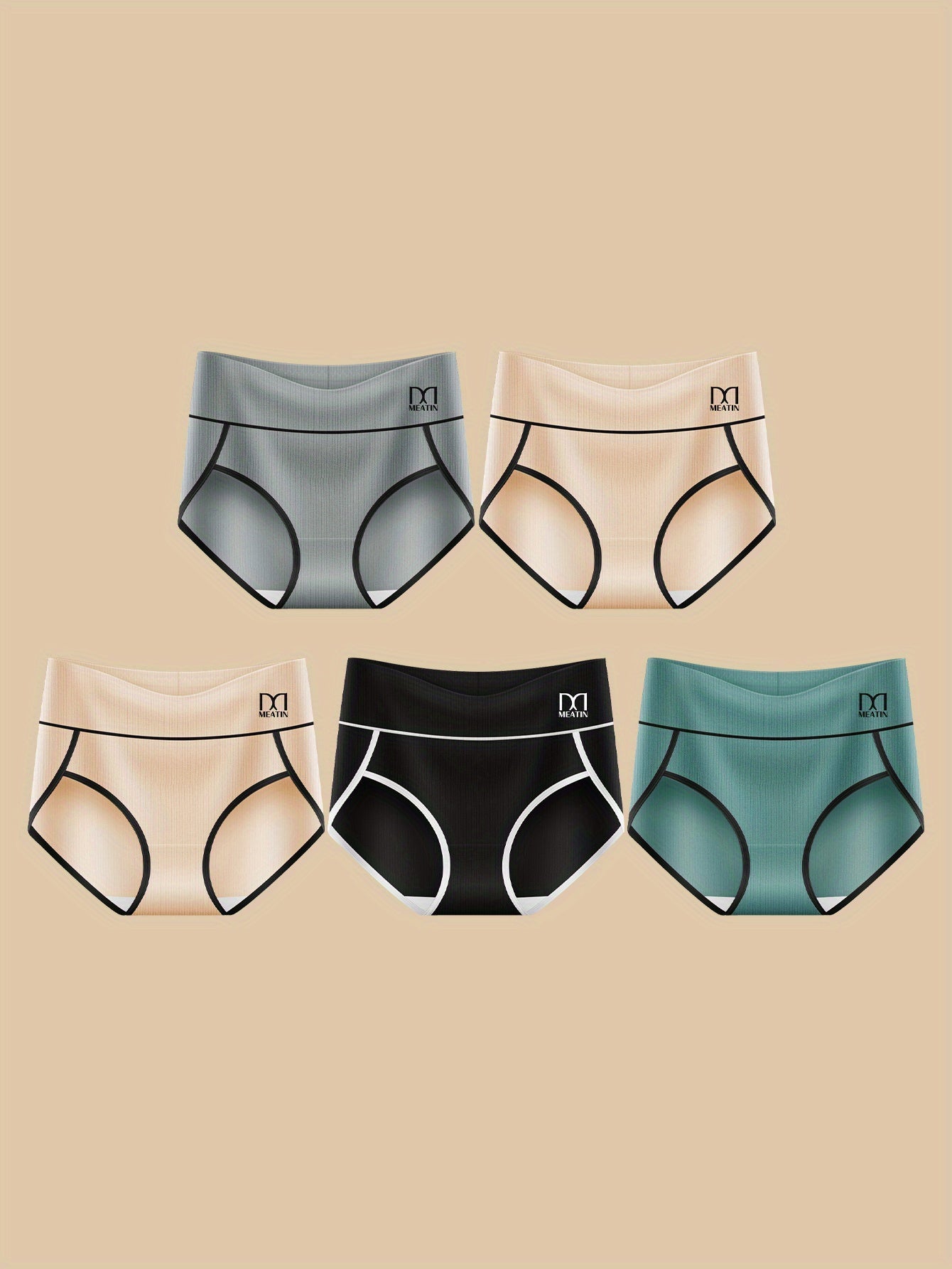 Women's 5-Pack Briefs - Solid Color Daily Comfort