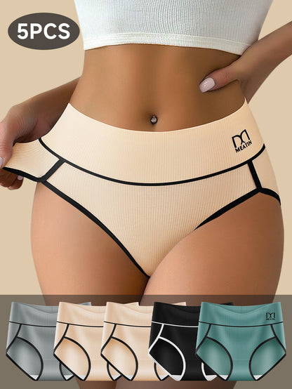 Women's 5-Pack Briefs - Solid Color Daily Comfort