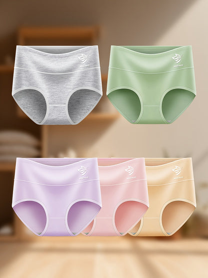 Women’s 5-Pack High-Waist Briefs - Breathable Daily Comfort